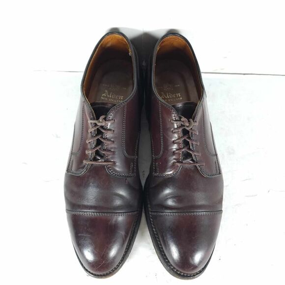 Alden Men's US 7B/D Brown Shell Cordovan Cap Toe Derby Oxford Shoes - Picture 4 of 16